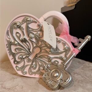 Rachel Zoe Pink Heart with Silver Key